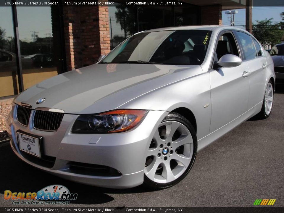 2006 BMW 3 Series 330i Sedan Titanium Silver Metallic / Black Photo #1