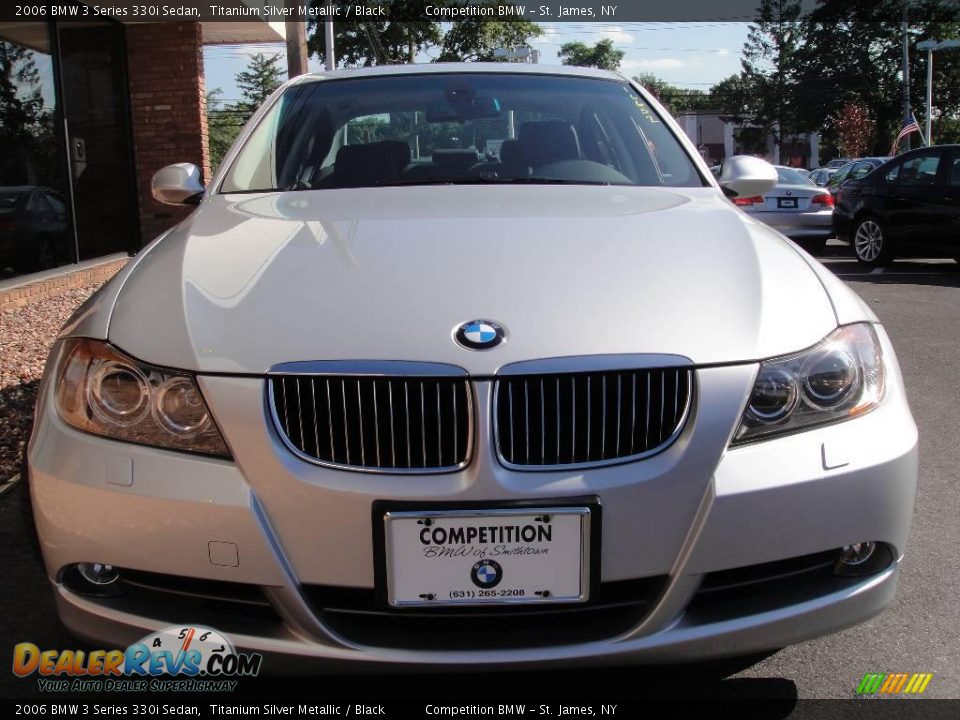 2006 BMW 3 Series 330i Sedan Titanium Silver Metallic / Black Photo #2