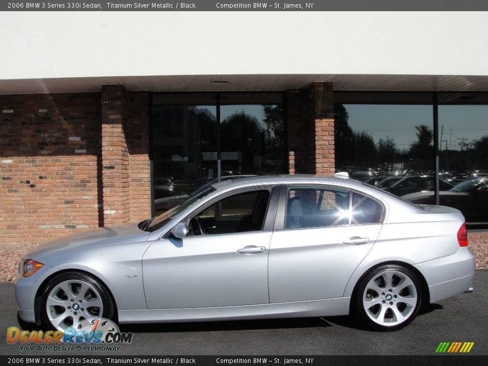 2006 BMW 3 Series 330i Sedan Titanium Silver Metallic / Black Photo #3