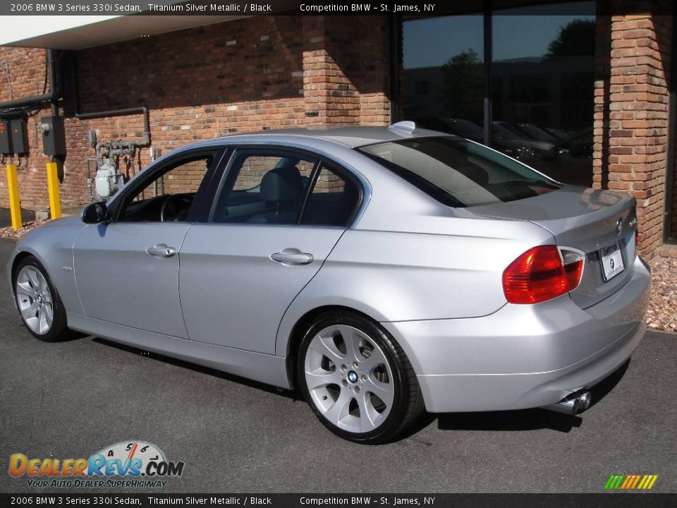 2006 BMW 3 Series 330i Sedan Titanium Silver Metallic / Black Photo #4