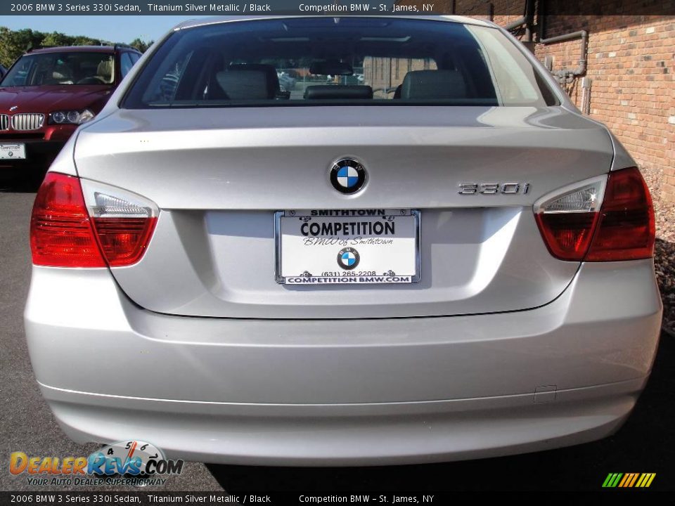 2006 BMW 3 Series 330i Sedan Titanium Silver Metallic / Black Photo #5