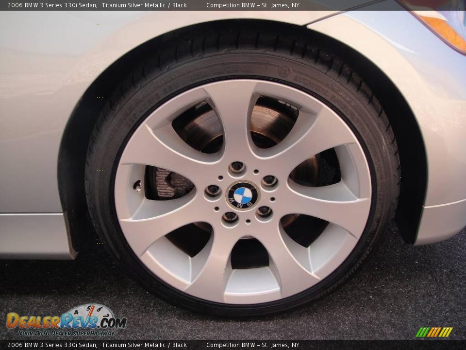2006 BMW 3 Series 330i Sedan Titanium Silver Metallic / Black Photo #7