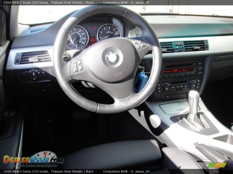 2006 BMW 3 Series 330i Sedan Titanium Silver Metallic / Black Photo #10