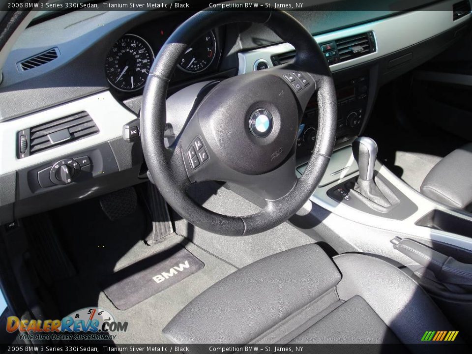 2006 BMW 3 Series 330i Sedan Titanium Silver Metallic / Black Photo #11