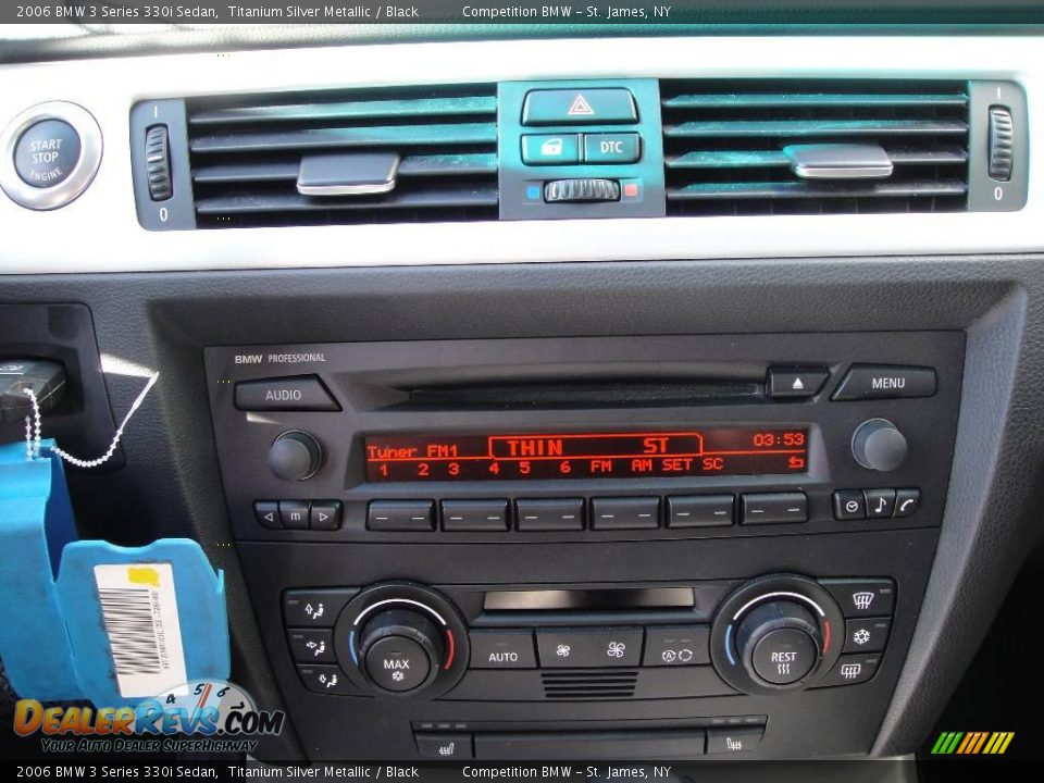 2006 BMW 3 Series 330i Sedan Titanium Silver Metallic / Black Photo #13