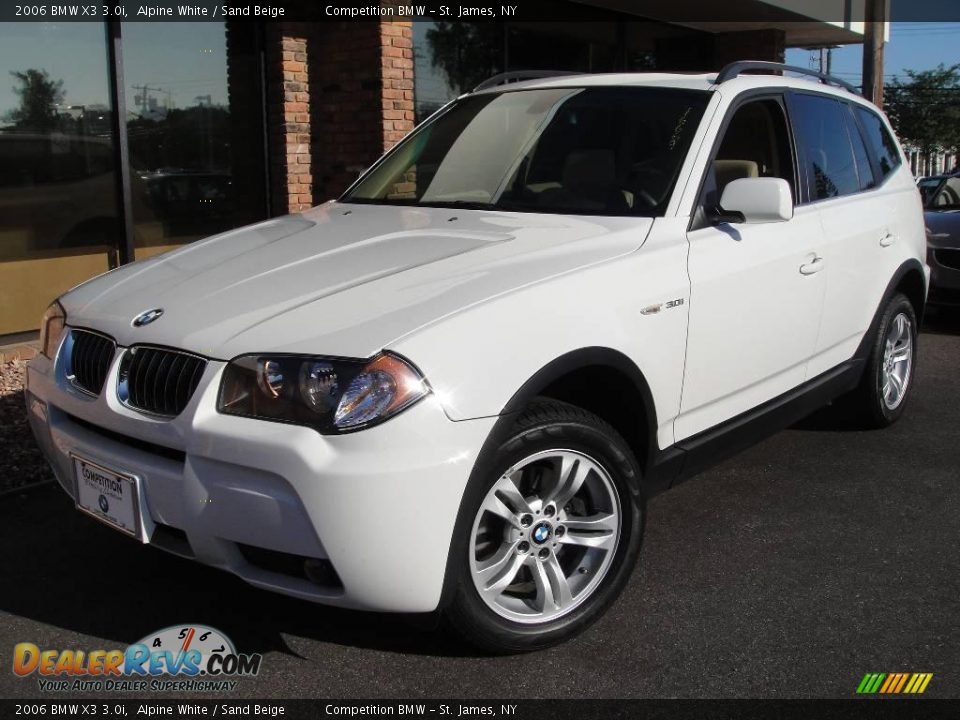 2006 BMW X3 3.0i Alpine White / Sand Beige Photo #1