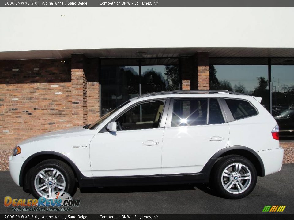 2006 BMW X3 3.0i Alpine White / Sand Beige Photo #3