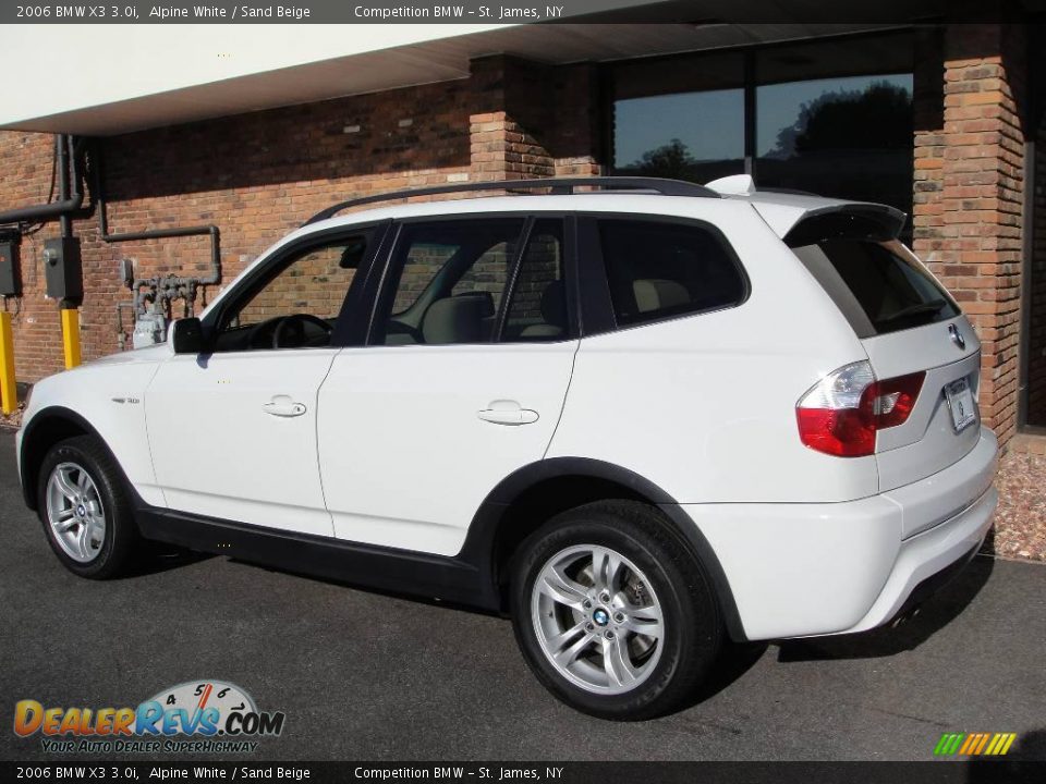 2006 BMW X3 3.0i Alpine White / Sand Beige Photo #4