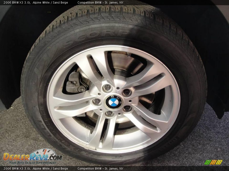 2006 BMW X3 3.0i Alpine White / Sand Beige Photo #7