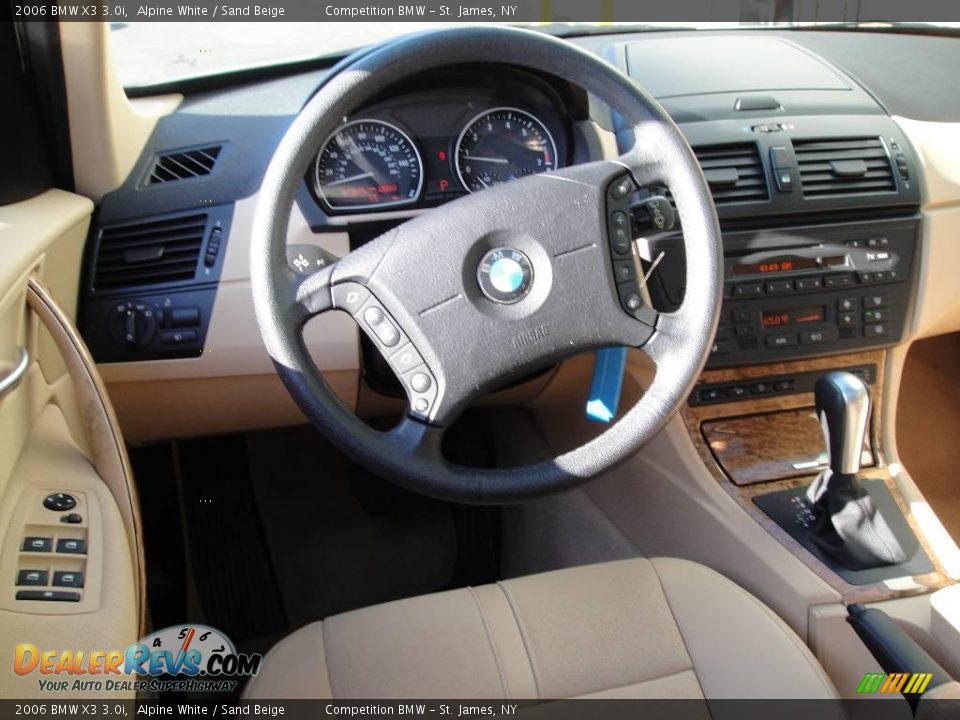 2006 BMW X3 3.0i Alpine White / Sand Beige Photo #10