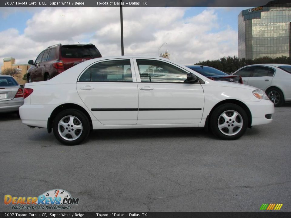 2007 Toyota Corolla CE Super White / Beige Photo #5