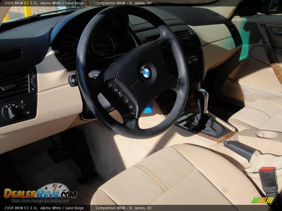 2006 BMW X3 3.0i Alpine White / Sand Beige Photo #11