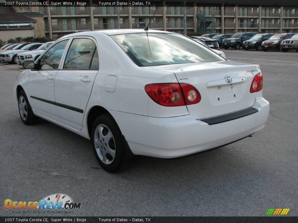 2007 Toyota Corolla CE Super White / Beige Photo #8