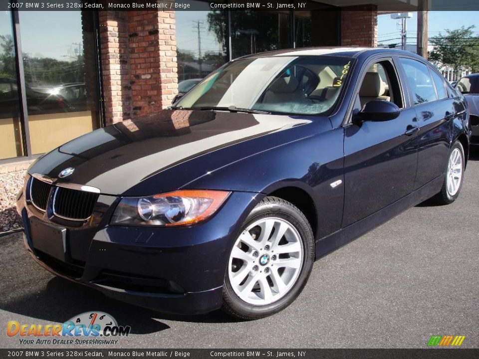 2007 BMW 3 Series 328xi Sedan Monaco Blue Metallic / Beige Photo #1
