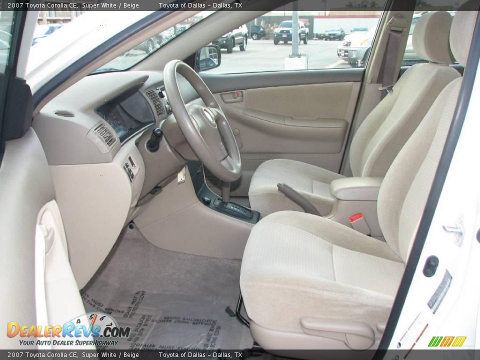 2007 Toyota Corolla CE Super White / Beige Photo #9