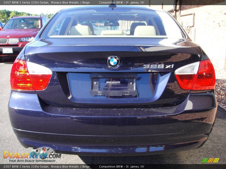 2007 BMW 3 Series 328xi Sedan Monaco Blue Metallic / Beige Photo #5