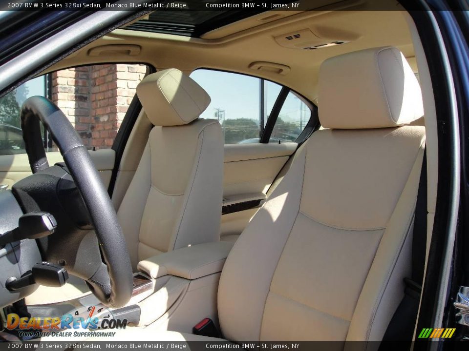 2007 BMW 3 Series 328xi Sedan Monaco Blue Metallic / Beige Photo #9