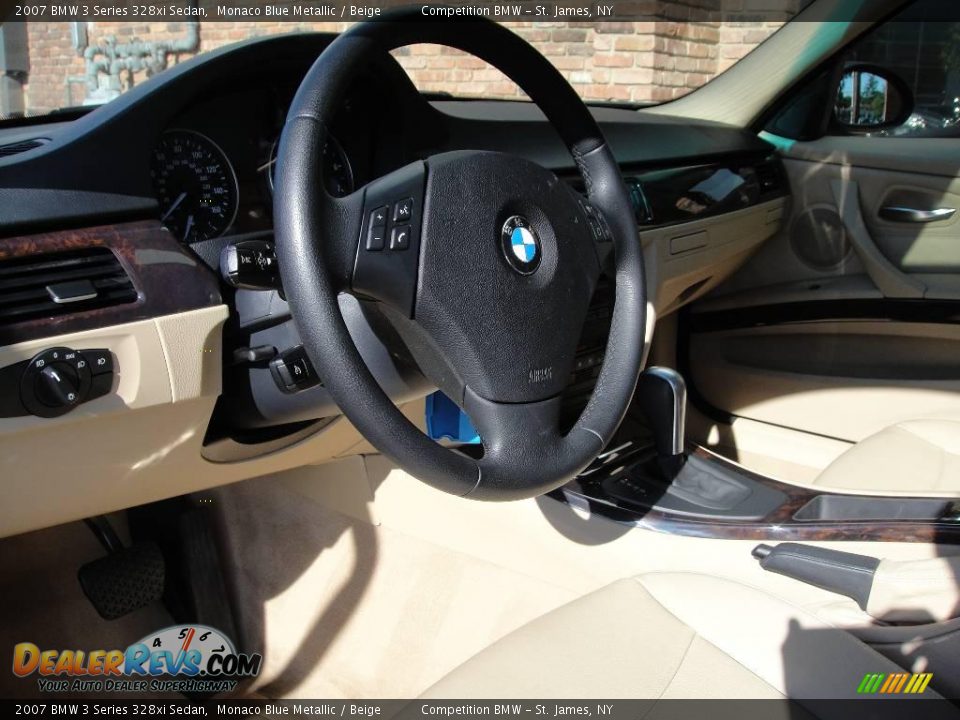 2007 BMW 3 Series 328xi Sedan Monaco Blue Metallic / Beige Photo #10