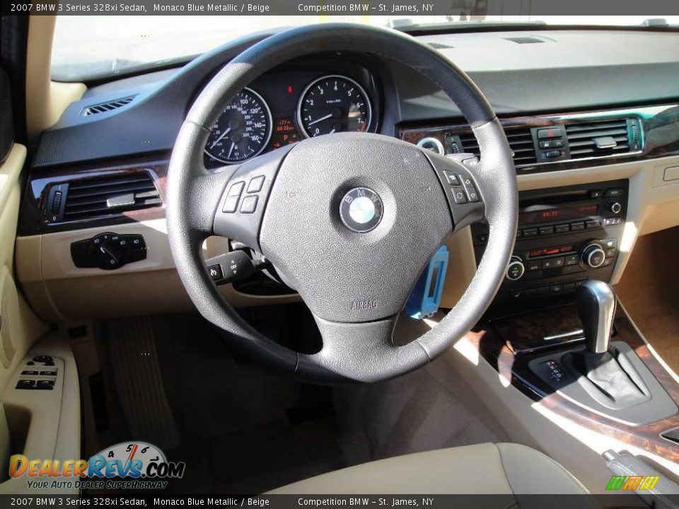 2007 BMW 3 Series 328xi Sedan Monaco Blue Metallic / Beige Photo #11