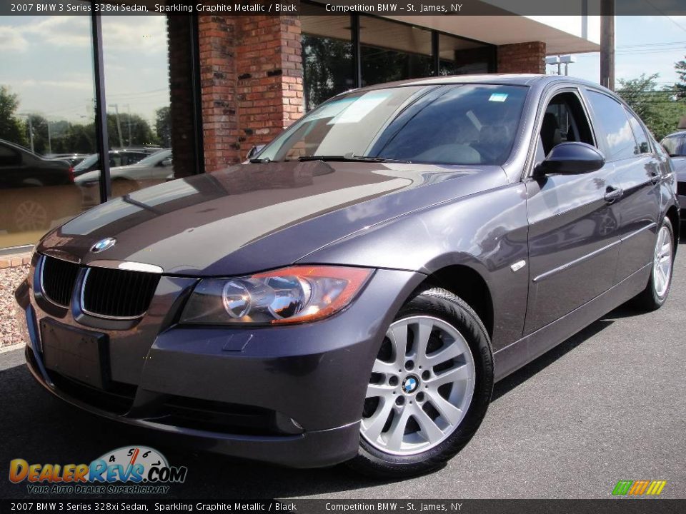 2007 BMW 3 Series 328xi Sedan Sparkling Graphite Metallic / Black Photo #1