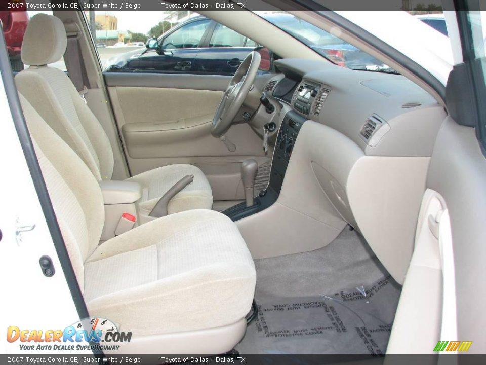2007 Toyota Corolla CE Super White / Beige Photo #10