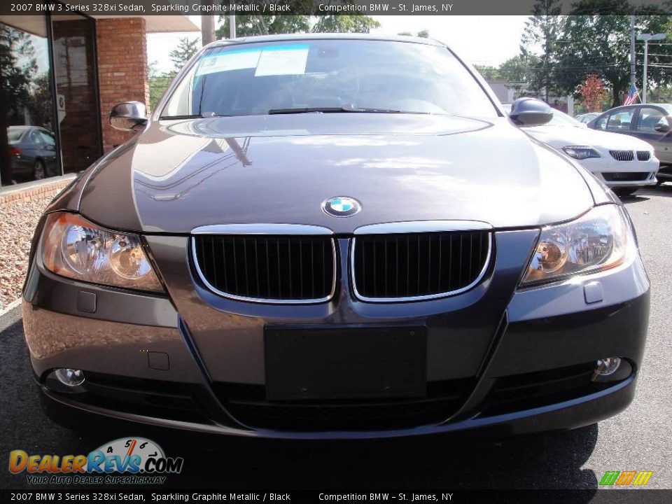 2007 BMW 3 Series 328xi Sedan Sparkling Graphite Metallic / Black Photo #2