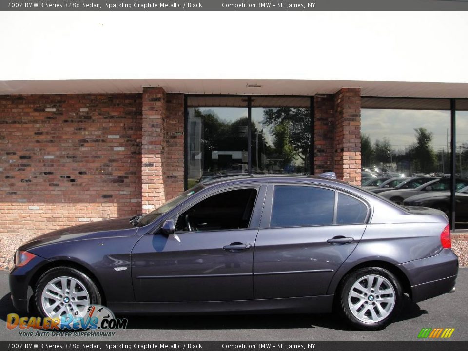 2007 BMW 3 Series 328xi Sedan Sparkling Graphite Metallic / Black Photo #3
