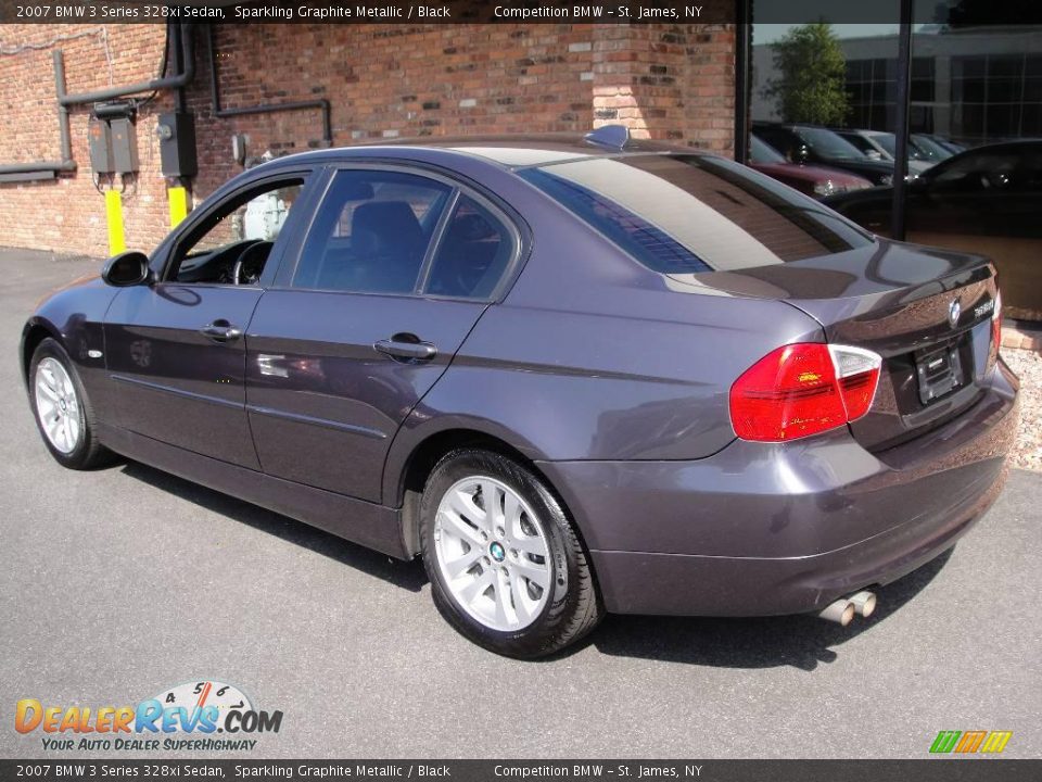 2007 BMW 3 Series 328xi Sedan Sparkling Graphite Metallic / Black Photo #4