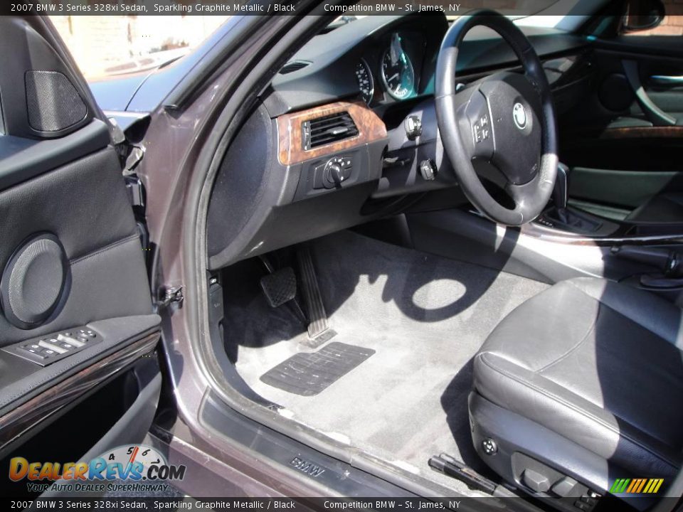 2007 BMW 3 Series 328xi Sedan Sparkling Graphite Metallic / Black Photo #10