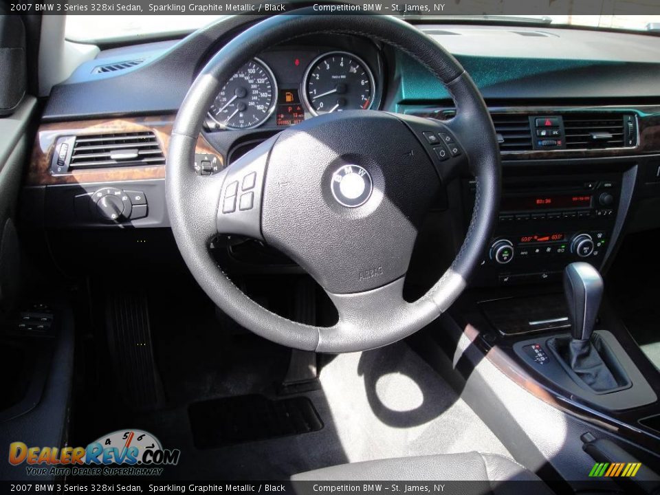 2007 BMW 3 Series 328xi Sedan Sparkling Graphite Metallic / Black Photo #11