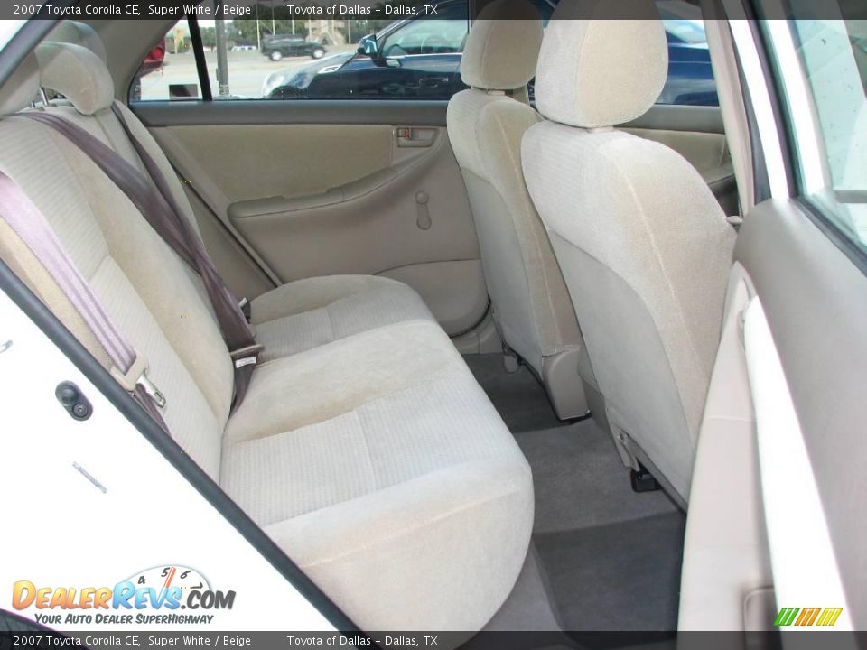 2007 Toyota Corolla CE Super White / Beige Photo #11