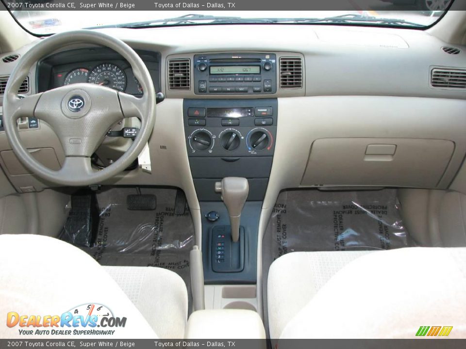 2007 Toyota Corolla CE Super White / Beige Photo #12