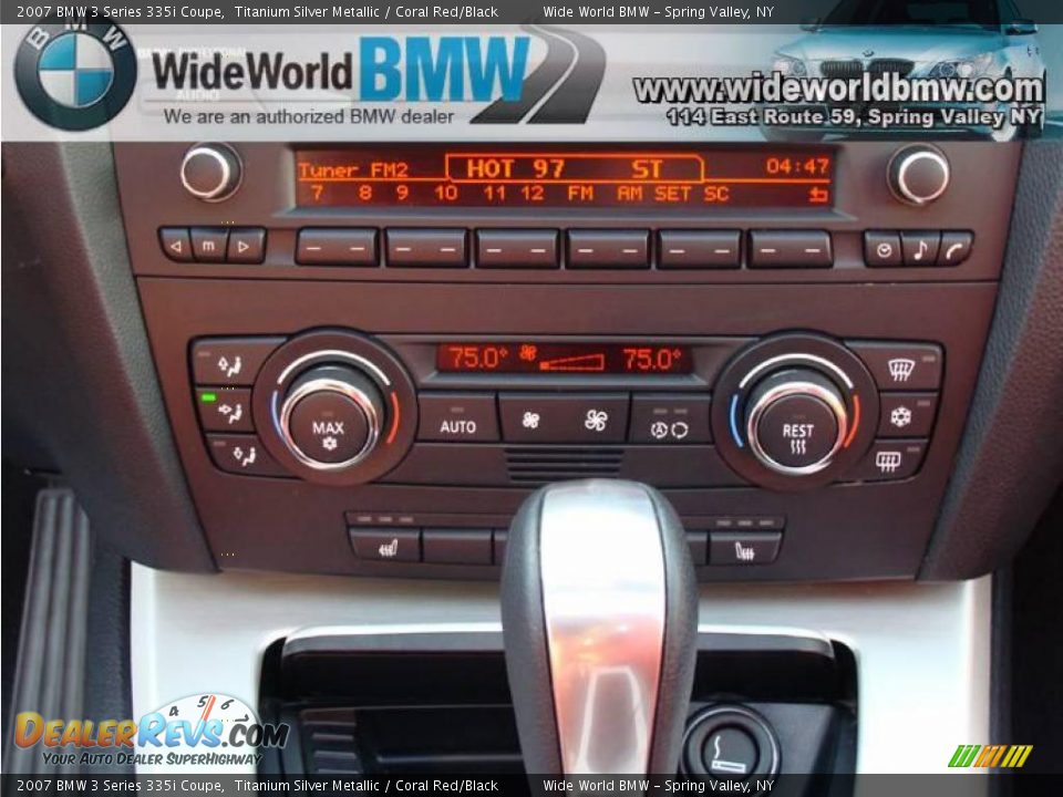 2007 BMW 3 Series 335i Coupe Titanium Silver Metallic / Coral Red/Black Photo #15