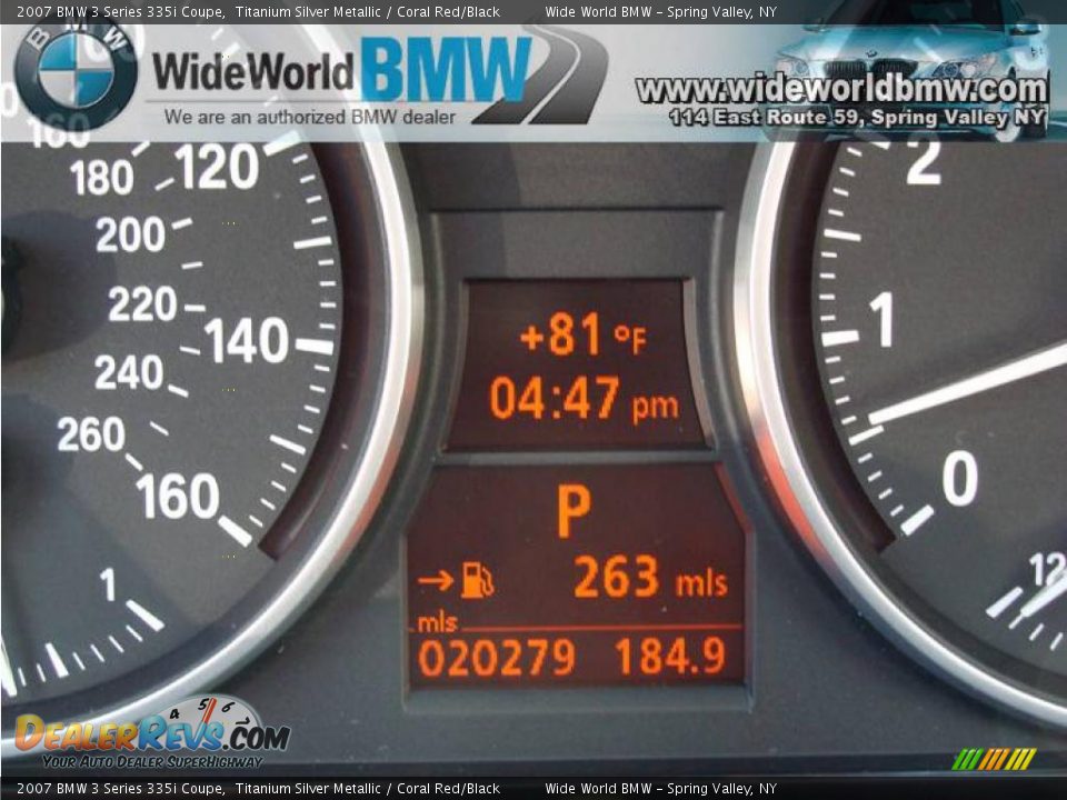 2007 BMW 3 Series 335i Coupe Titanium Silver Metallic / Coral Red/Black Photo #17