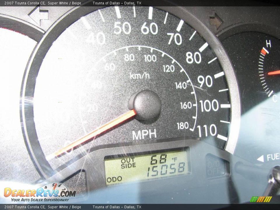 2007 Toyota Corolla CE Super White / Beige Photo #14