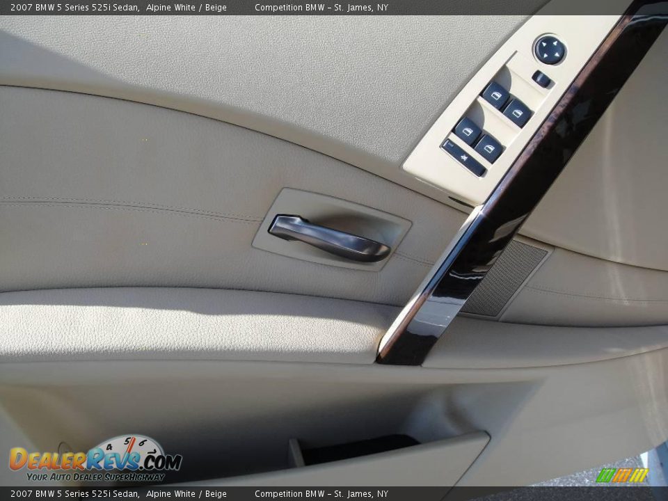 2007 BMW 5 Series 525i Sedan Alpine White / Beige Photo #7