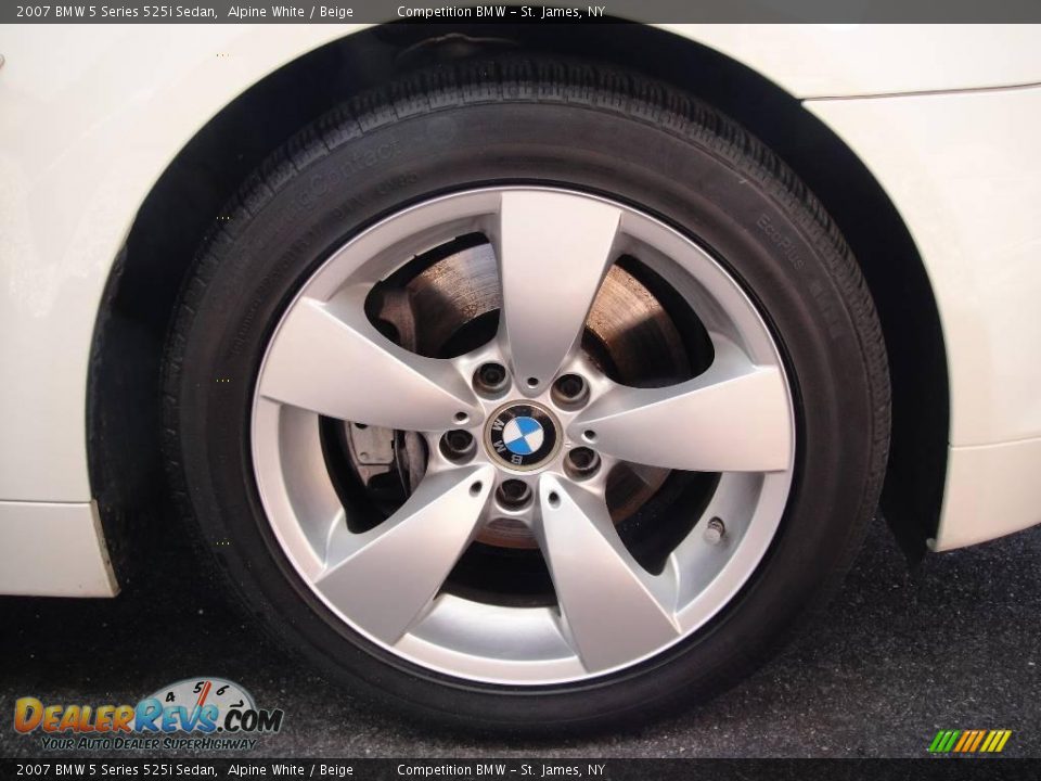 2007 BMW 5 Series 525i Sedan Alpine White / Beige Photo #8