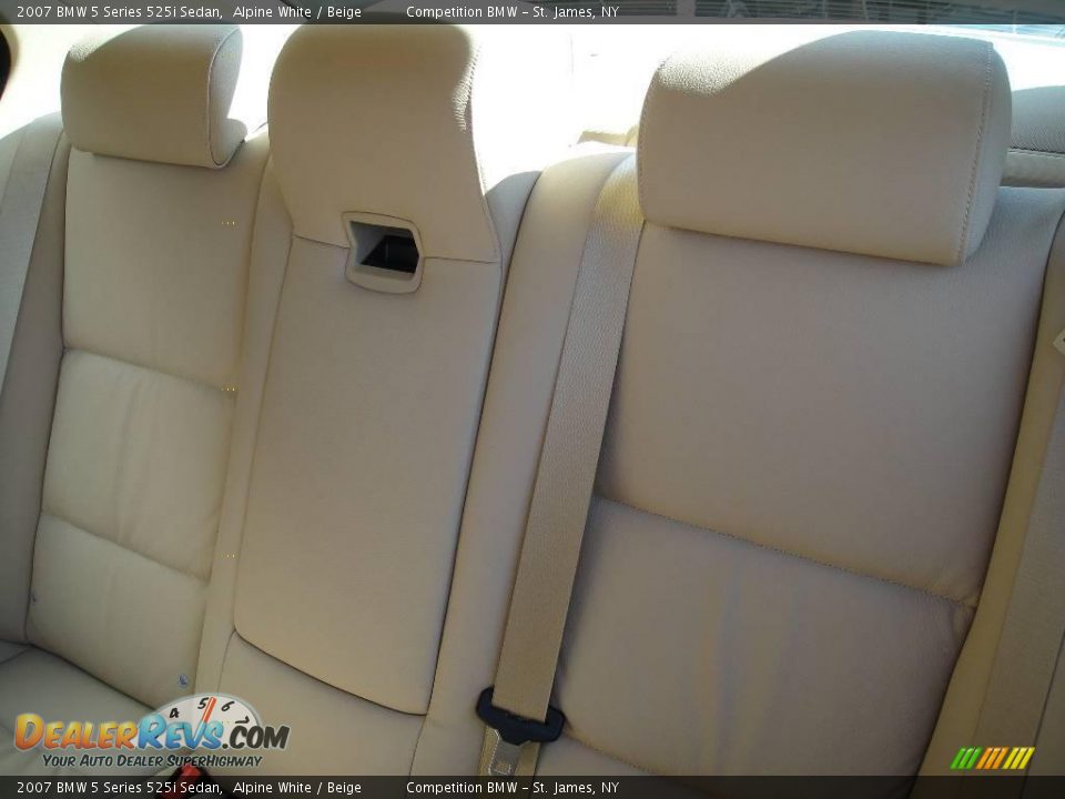 2007 BMW 5 Series 525i Sedan Alpine White / Beige Photo #12