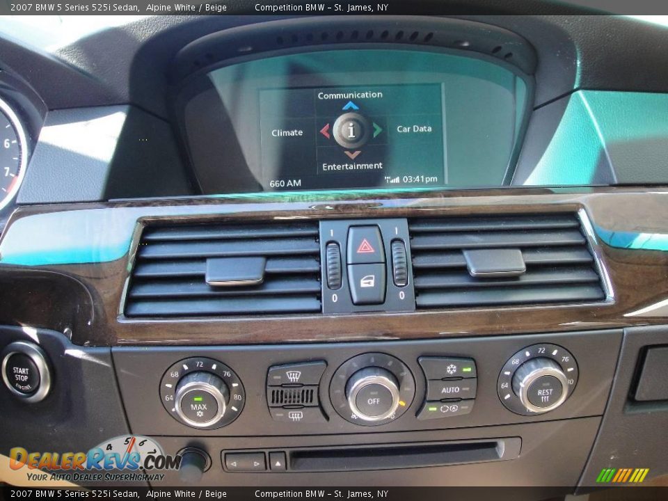 2007 BMW 5 Series 525i Sedan Alpine White / Beige Photo #13