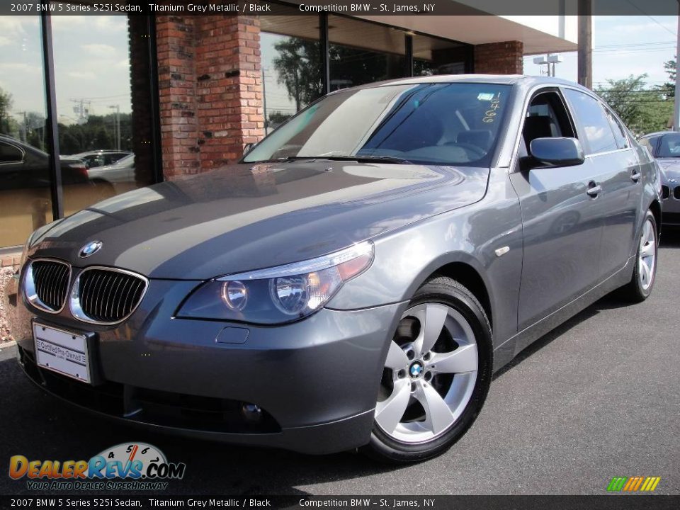 2007 BMW 5 Series 525i Sedan Titanium Grey Metallic / Black Photo #1