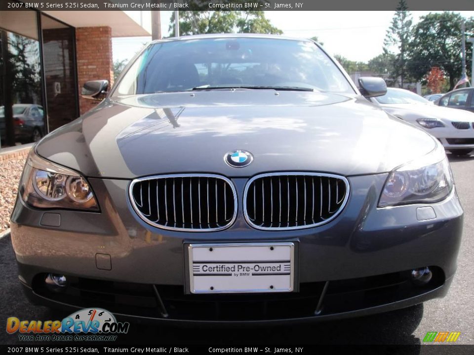 2007 BMW 5 Series 525i Sedan Titanium Grey Metallic / Black Photo #2
