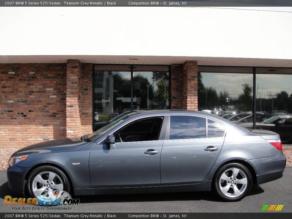 2007 BMW 5 Series 525i Sedan Titanium Grey Metallic / Black Photo #3