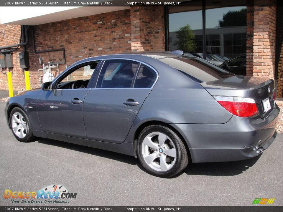 2007 BMW 5 Series 525i Sedan Titanium Grey Metallic / Black Photo #4