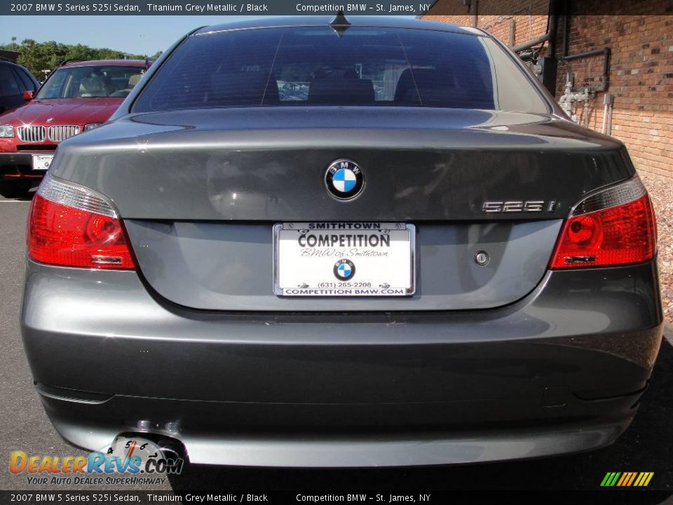 2007 BMW 5 Series 525i Sedan Titanium Grey Metallic / Black Photo #5