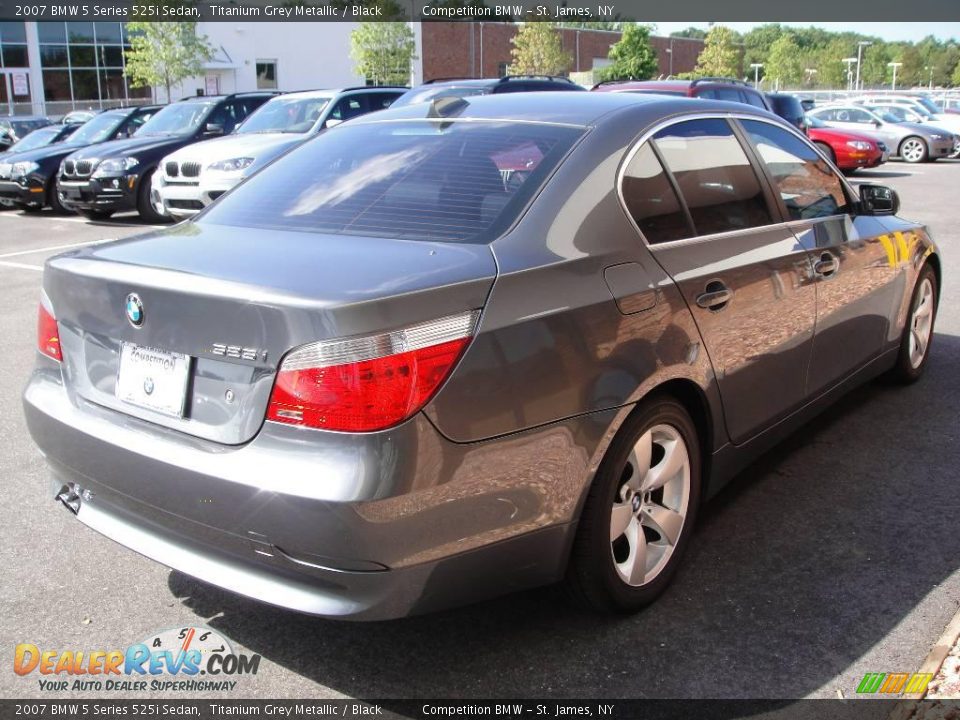 2007 BMW 5 Series 525i Sedan Titanium Grey Metallic / Black Photo #6