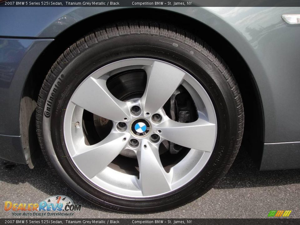 2007 BMW 5 Series 525i Sedan Titanium Grey Metallic / Black Photo #7