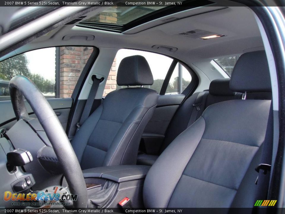 2007 BMW 5 Series 525i Sedan Titanium Grey Metallic / Black Photo #9