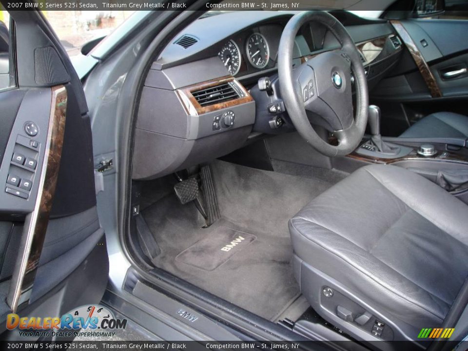 2007 BMW 5 Series 525i Sedan Titanium Grey Metallic / Black Photo #10