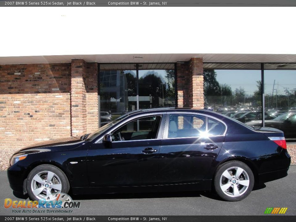 2007 BMW 5 Series 525xi Sedan Jet Black / Black Photo #3