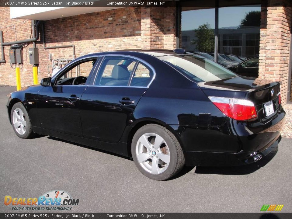 2007 BMW 5 Series 525xi Sedan Jet Black / Black Photo #4